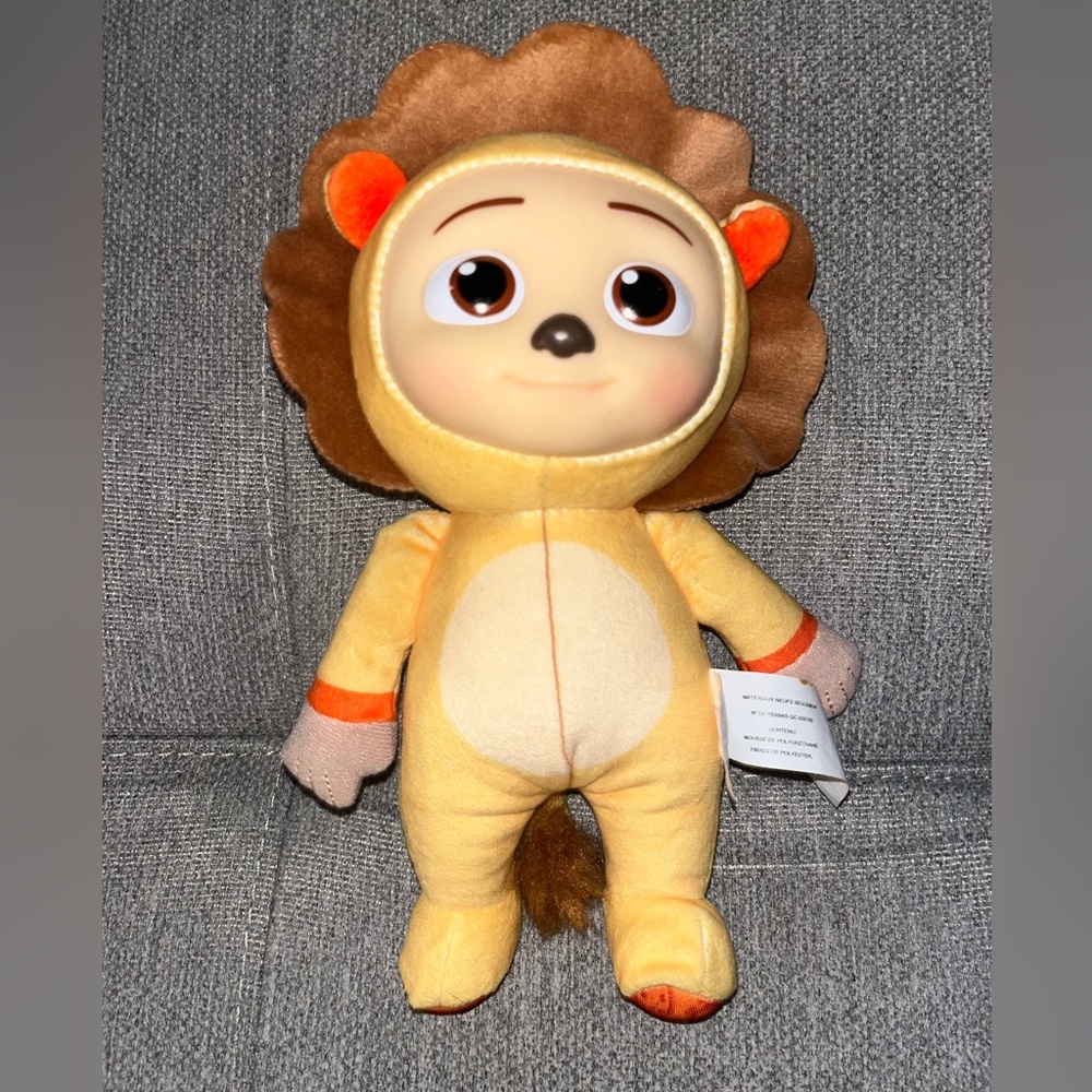 CoComelon JJ Lion Little Plush Doll 9” Brand New With Tags Plastic Face toy